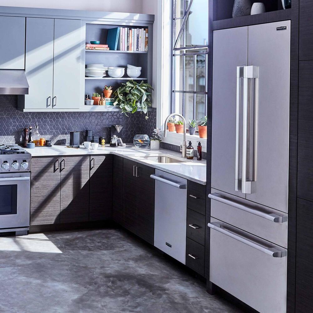 Signature Kitchen Suite 36&quot; Built-In French Door Refrigerator with 2 Drawer Freezer - Panels Sold Separately, , large