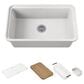 Kohler Audrine by Studio McGee 30" Undermount Single-Bowl Workstation Kitchen Sink in White, , large