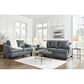 Ashley Genoa Stationary Loveseat in Steel, , large
