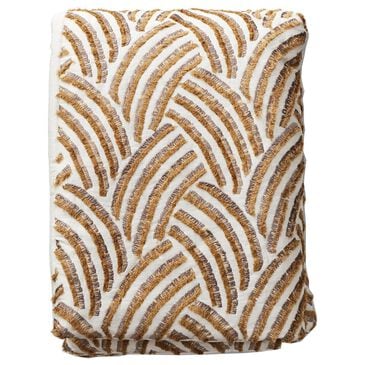 Ann Gish Trevi 96" x 50" Throw in Gold and Silver, , large