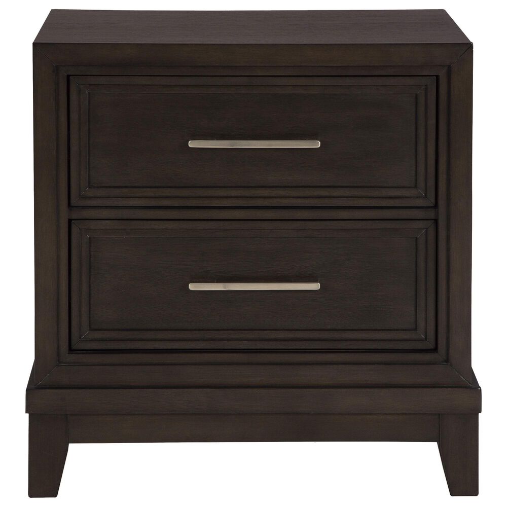 Ashley Neymorton 2-Drawer Nightstand in Dark Grayish Brown, , large