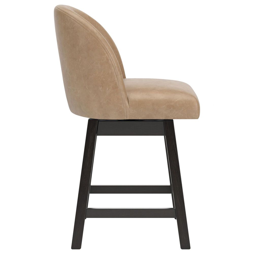 Ashley Neymorton 24.13" Swivel Counter Stool in Dark Grayish Brown, , large