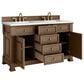 James Martin Vanities Brookfield 60" Double Bathroom Vanity in Pecan with 3 cm White Zeus Quartz Top and Rectangular Sinks, , large