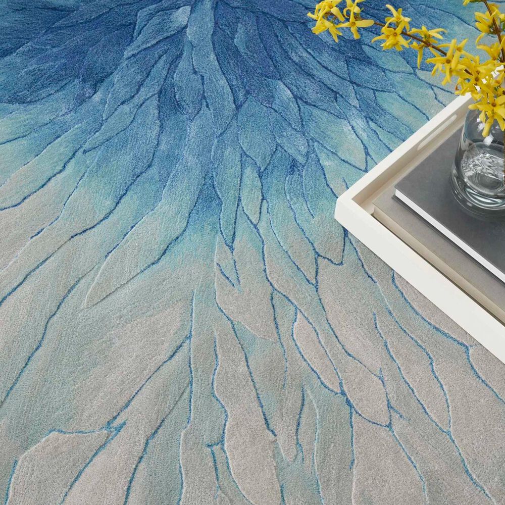 Nourison Prismatic Blue 5&#39;6&quot; x 7&#39;5&quot; Area Rug, , large