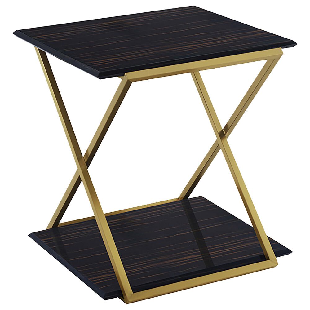 Blue River Westlake End Table in Brushed Gold, , large