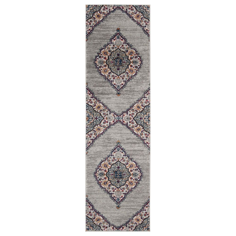 Safavieh Madison MAD153R 2"3" x 8" Light Grey and Fuchsia Runner, , large