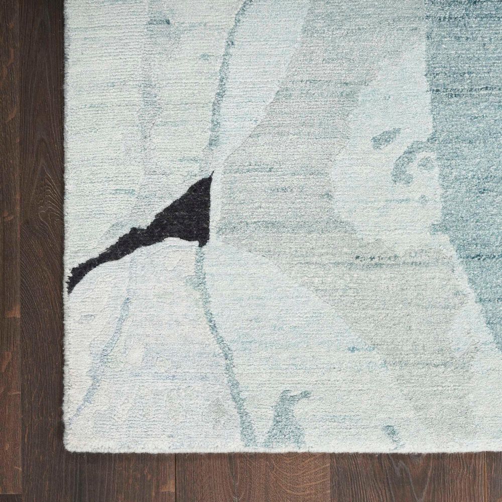 Nourison Silk Shadows 2&#39; x 3&#39; Blue and Pink Area Rug, , large