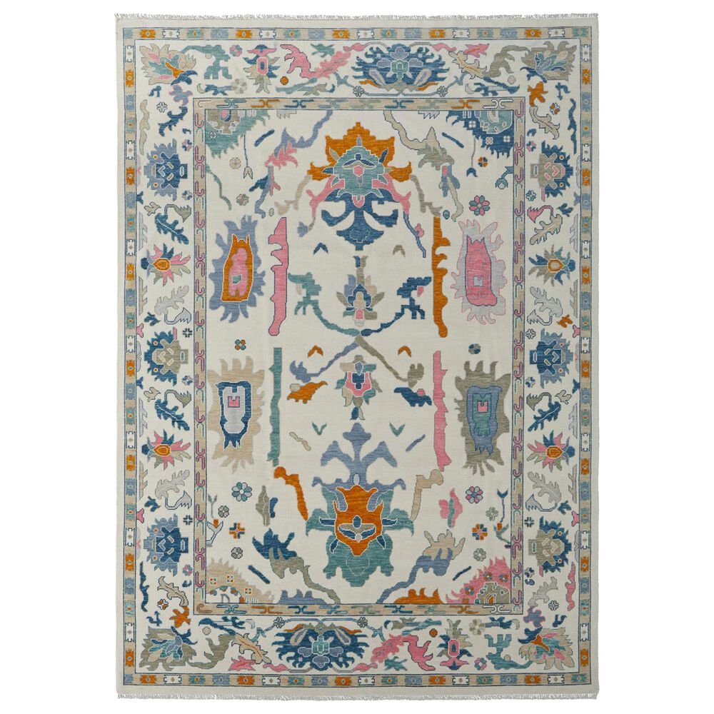 Feizy Karina 2"6" x 8" Ivory, Blue and Pink Runner, , large