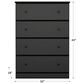 Lemoore 4-Drawer Black Chest, , large