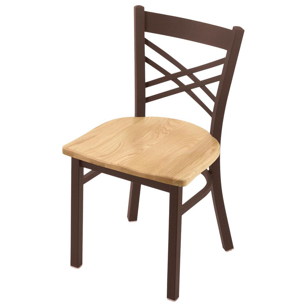 Holland Bar Stool 620 Catalina 18" Chair with Bronze and Natural Oak Seat, , large