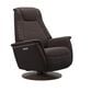 Stressless Max Small Swivel Power Recliner in Paloma Oxford Chocolate, , large
