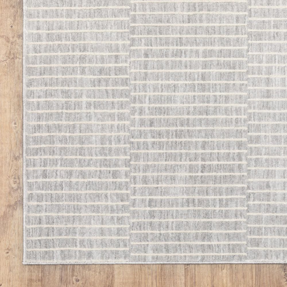 Oriental Weavers Oliver OLV08 Grey and Beige 7'10" x 10'10" Area Rug, , large
