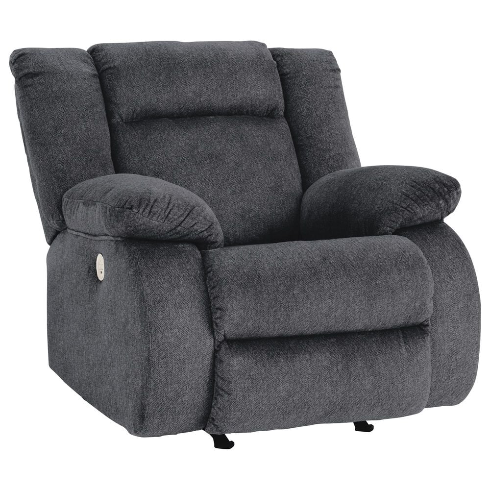 Ashley Burkner Power Rocker Recliner in Marine Velvet, , large