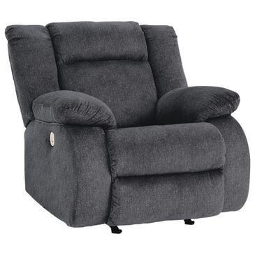 Signature Design by Ashley Burkner Power Rocker Recliner in Marine Velvet, , large