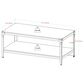 Walker Edison Angle Iron Coffee Table in Grey Wash, , large