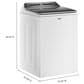Whirlpool 5.3 Cu. Ft. Top Load Washer and 7.4 Cu. Ft. Top Load Gas Dryer Laundry Pair in White, , large