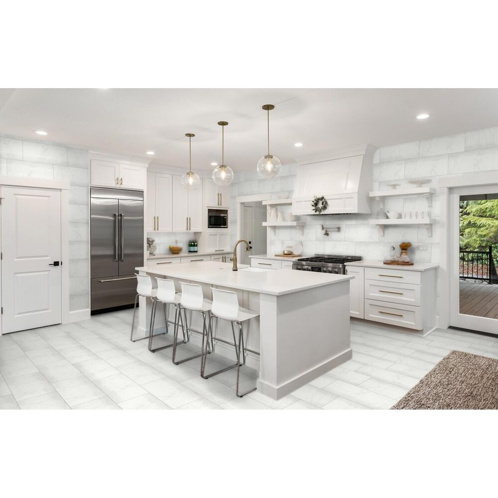 Emser Sterlina White 12&quot; x 24&quot; Polished Porcelain Tile, , large