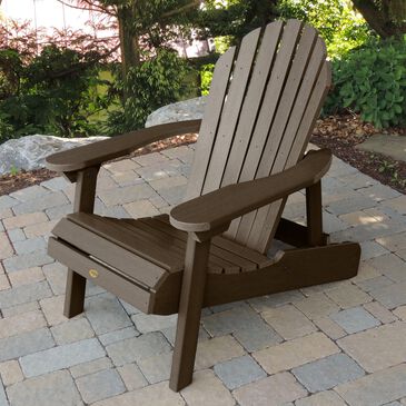 Highwood USA Hamilton Folding & Reclining Adirondack Chair in Weathered Acorn, , large