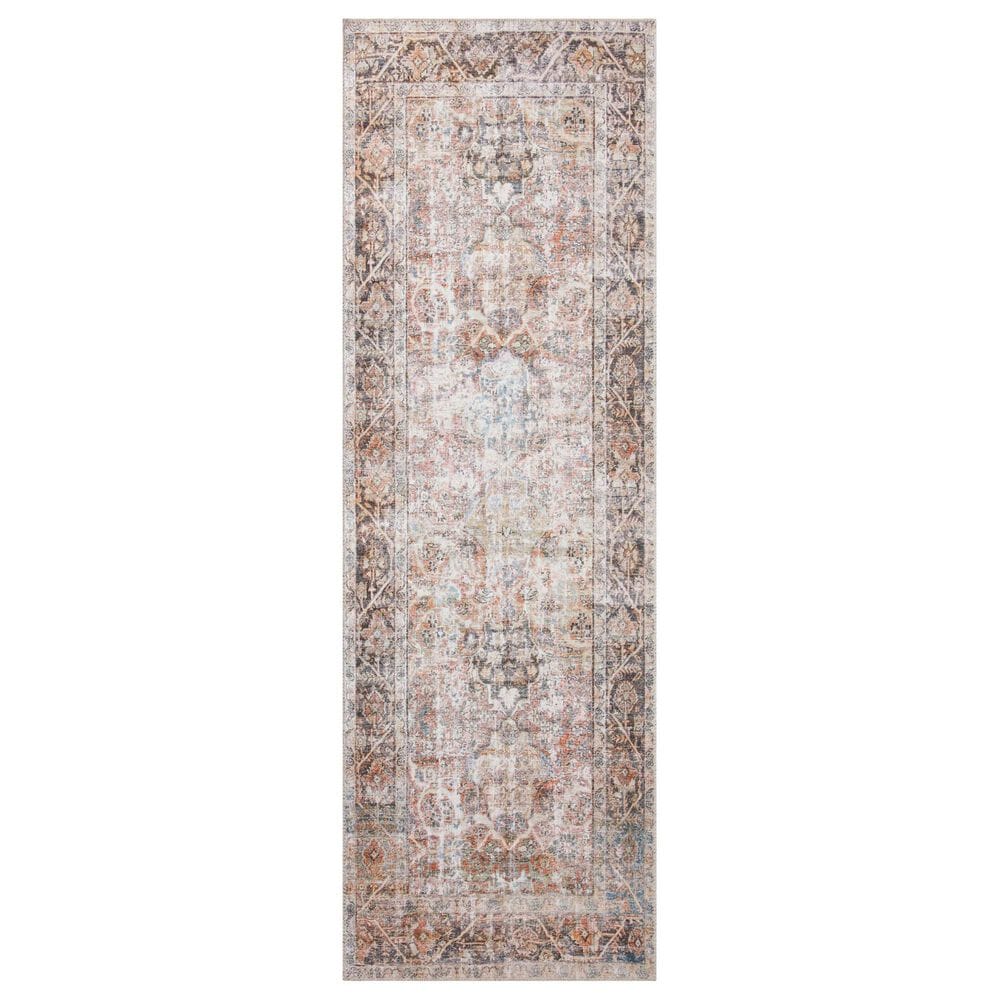 Loloi Adrian 2" x 5" Sunset and Charcoal Area Rug, , large