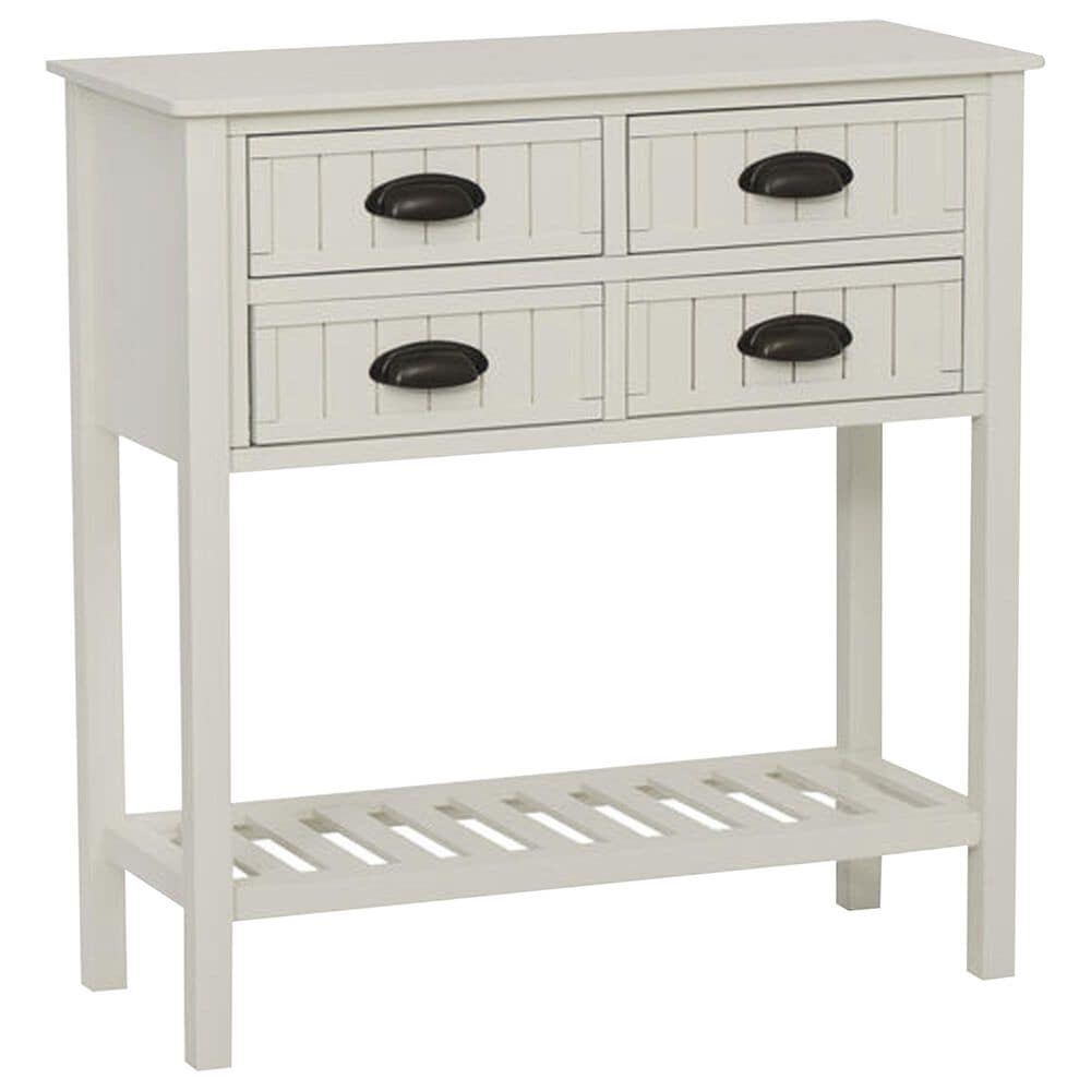 Linon Home Decor Blume 4-Drawer Console in Antique White, , large