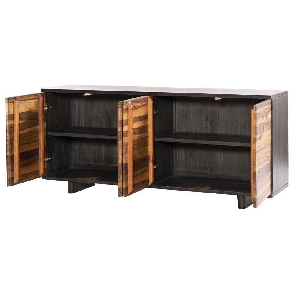 Home Trends &amp; Design Santa Fe 72&quot; 4-Door Sideboard in Natural Sal Wood, , large