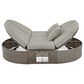 HOMLUX 2-Person Outdoor Daybed with Adjustable Backrests and Foldable Cup Trays in Gray, , large