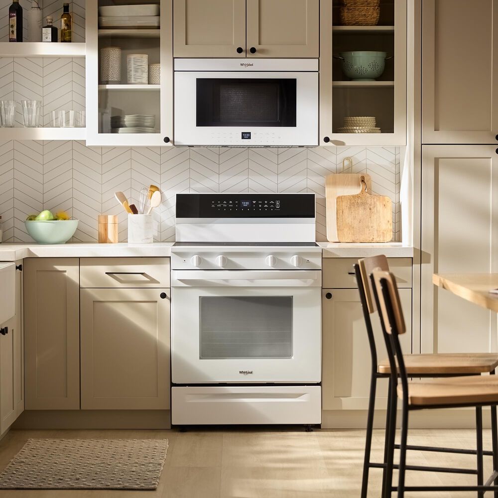 Whirlpool 1.1 Cu. Ft. Over-the-Range Microwave with Air Fry in White, , large