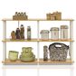 HOMLUX Turn-N-Tube 3-Tier Double Size Storage Display Rack in Beech and White, , large
