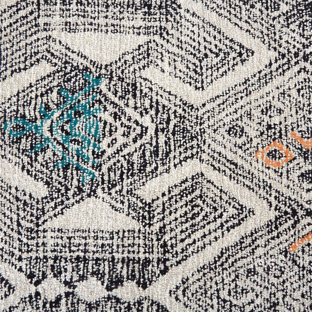Feizy Arazad 5&#39; x 8&#39; Black and Tangerine Area Rug, , large
