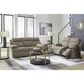 Ashley Side-Swipe Manual Reclining Loveseat in Mocha, , large