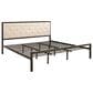 Modway Mia Beige Fabric Upholstered King Platform Bed in Brown, , large