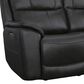 Flexsteel Crew 2-Piece Leather Power Reclining Living Room Set in Raven, , large