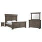 Mayberry Hill Kings Court 4 Piece King Panel Bedroom Set in Grey, , large