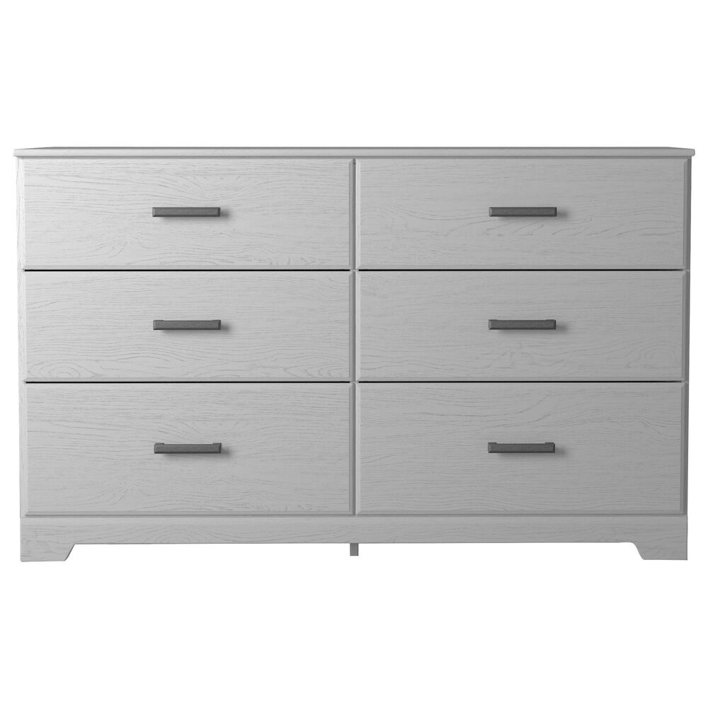 Ashley Stelsie 6 Drawer Dresser and Mirror in White, , large