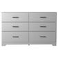 Ashley Stelsie 6 Drawer Dresser and Mirror in White, , large