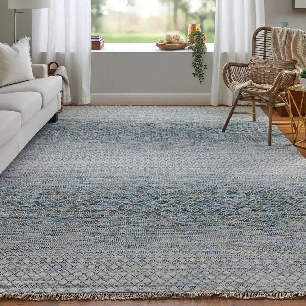 Feizy Branson 5&#39;6&quot; x 8&#39;6&quot; Blue and Green Area Rug, , large