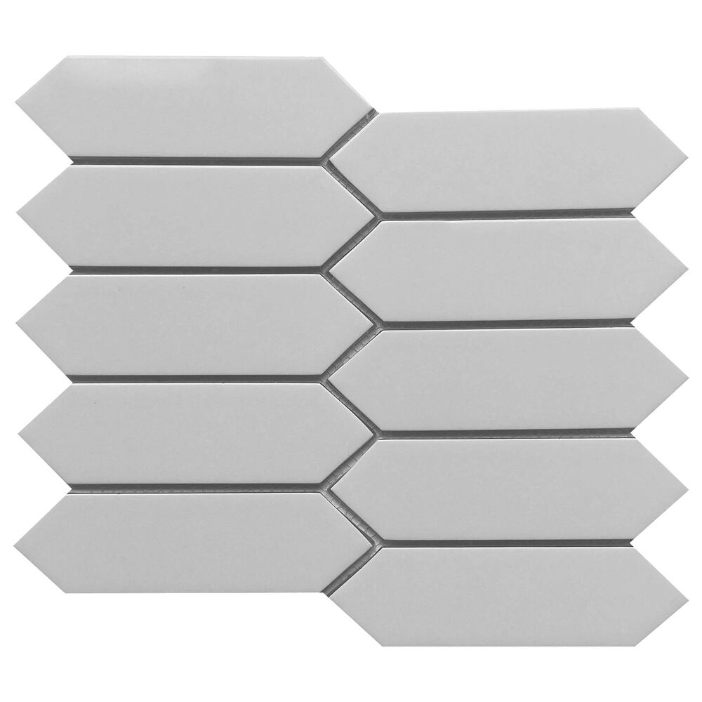 Emser Concept 8" x 10" Gray Picket Glass Mosaic Tile, , large