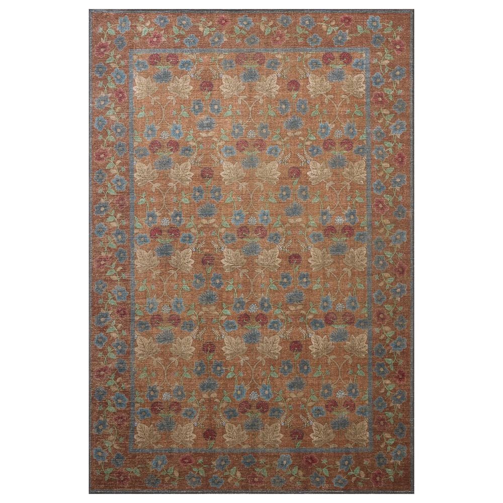 Rifle Paper Co. x Loloi Edinburgh Cinnamon and Multicolor 2" x 5" Runner, , large