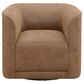 Golden Wave Furniture Whirlaway Swivel Accent Chair in Saddle Brown, , large