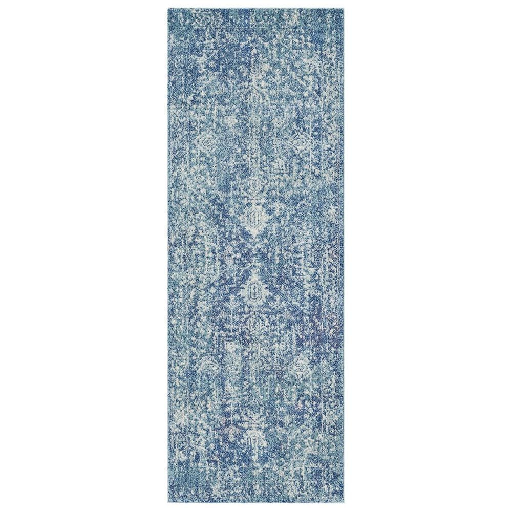 Surya Harput HAP-1023 2"7" x 7"3" Teal, Dark Blue and Beige Runner, , large