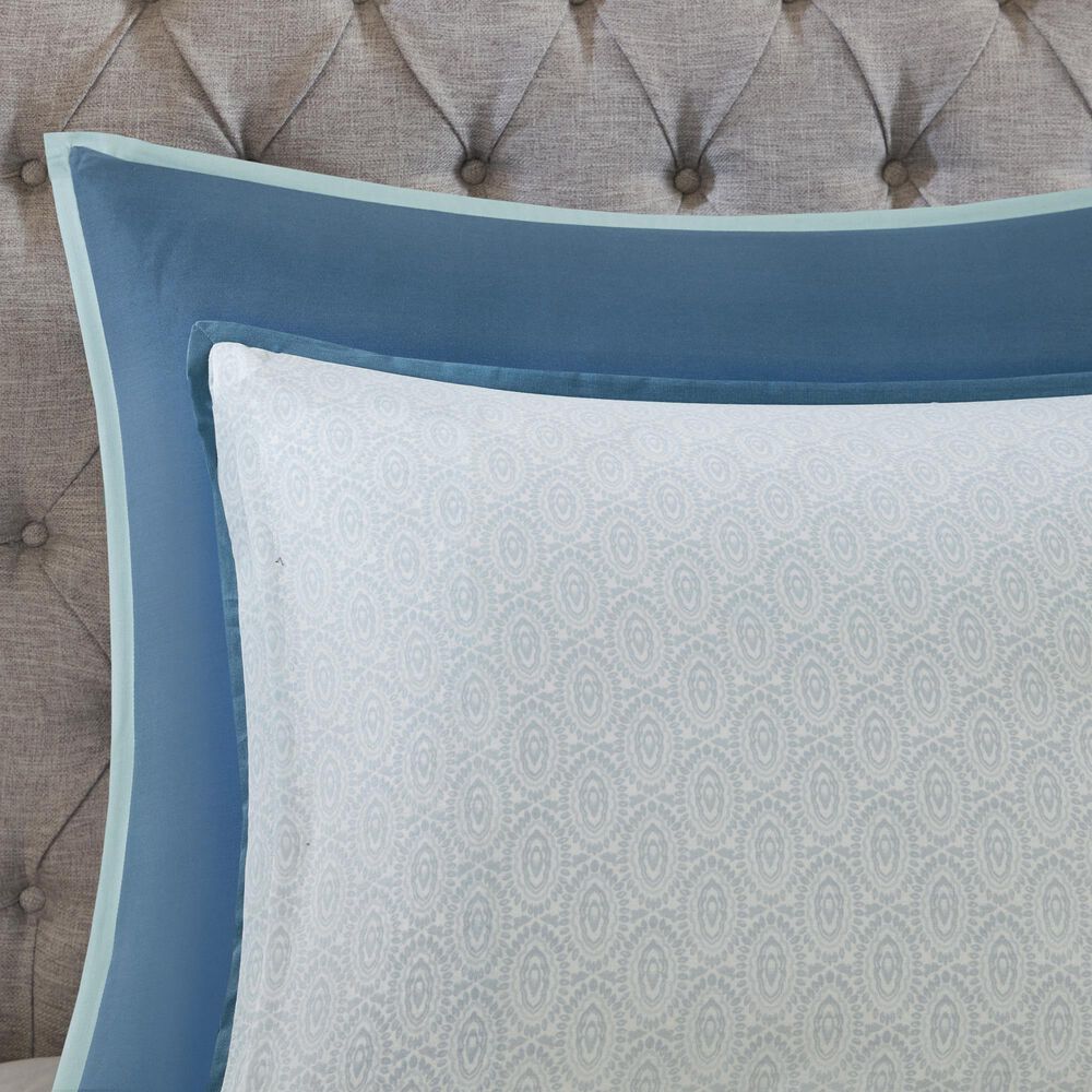 Hampton Park Isla 8-Piece Queen Reversible Comforter Set in Blue, , large