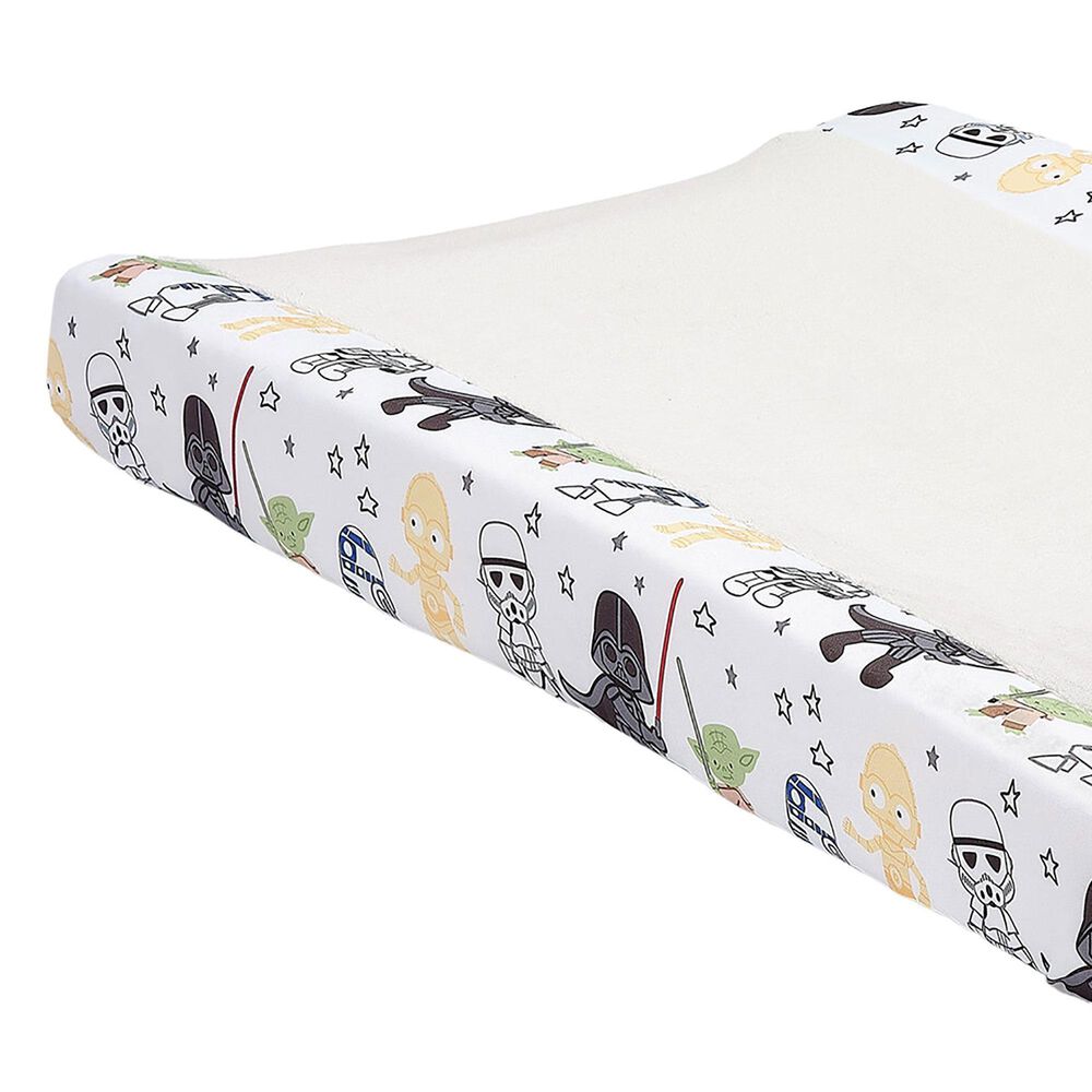 Lambs and Ivy Star Wars Classic Changing Pad Cover in Gray, Green, White and Black, , large