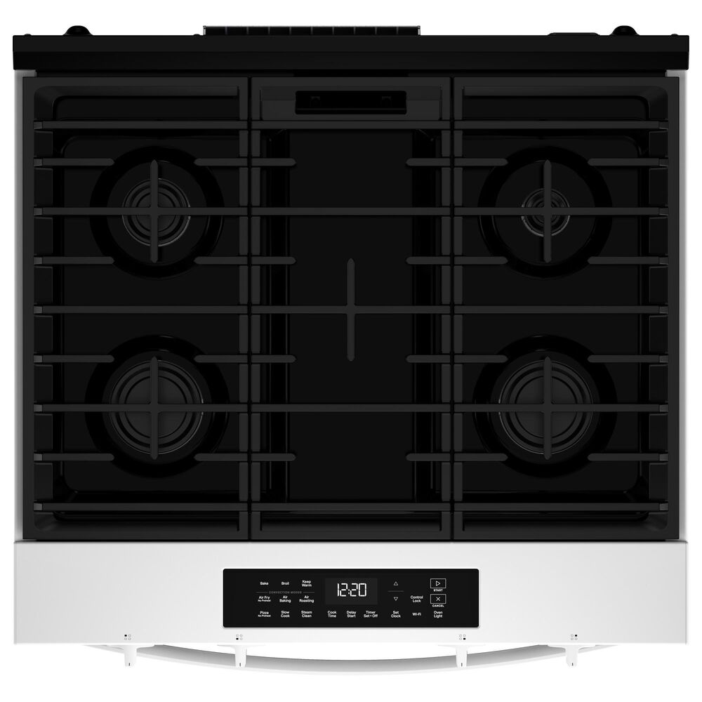 Whirlpool 30" Gas Smart Range in White, , large