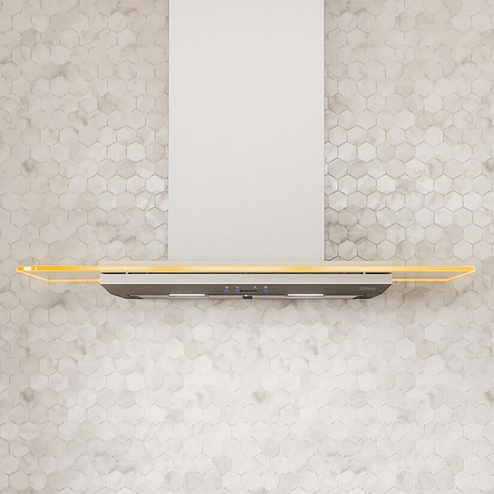 Zephyr Modena 30" Color Changing Wall Mount Chimney Range Hood in Stainless Steel, , large