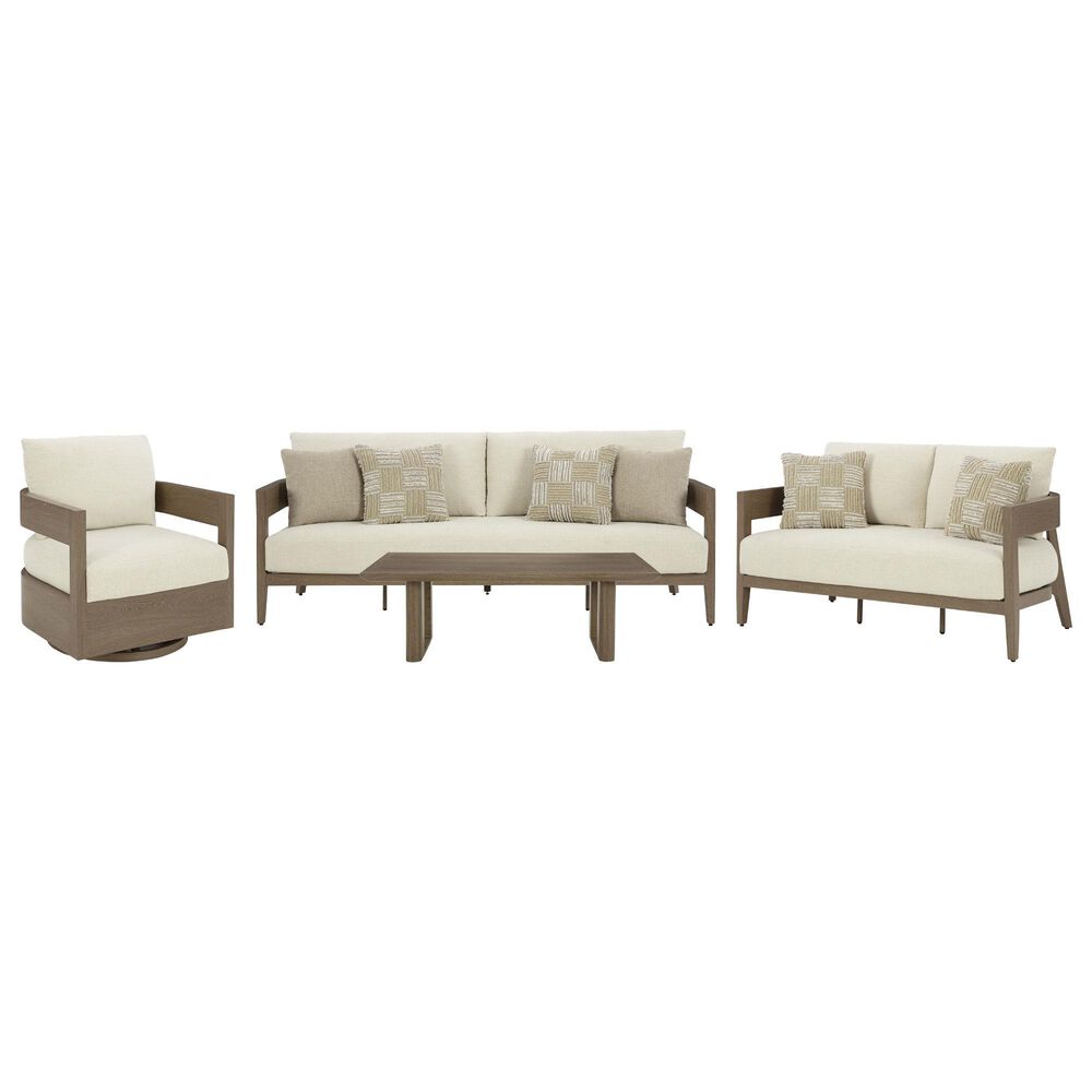 Ashley Serene 4-Piece Patio Conversation Set in White, , large