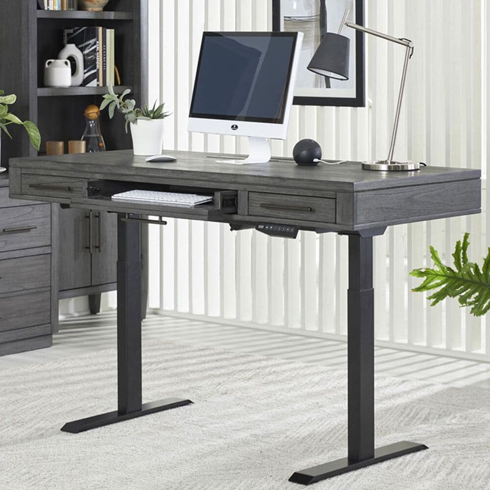 Riva Ridge Preston 60&quot; Lift Desk in Urban Gray and Black, , large