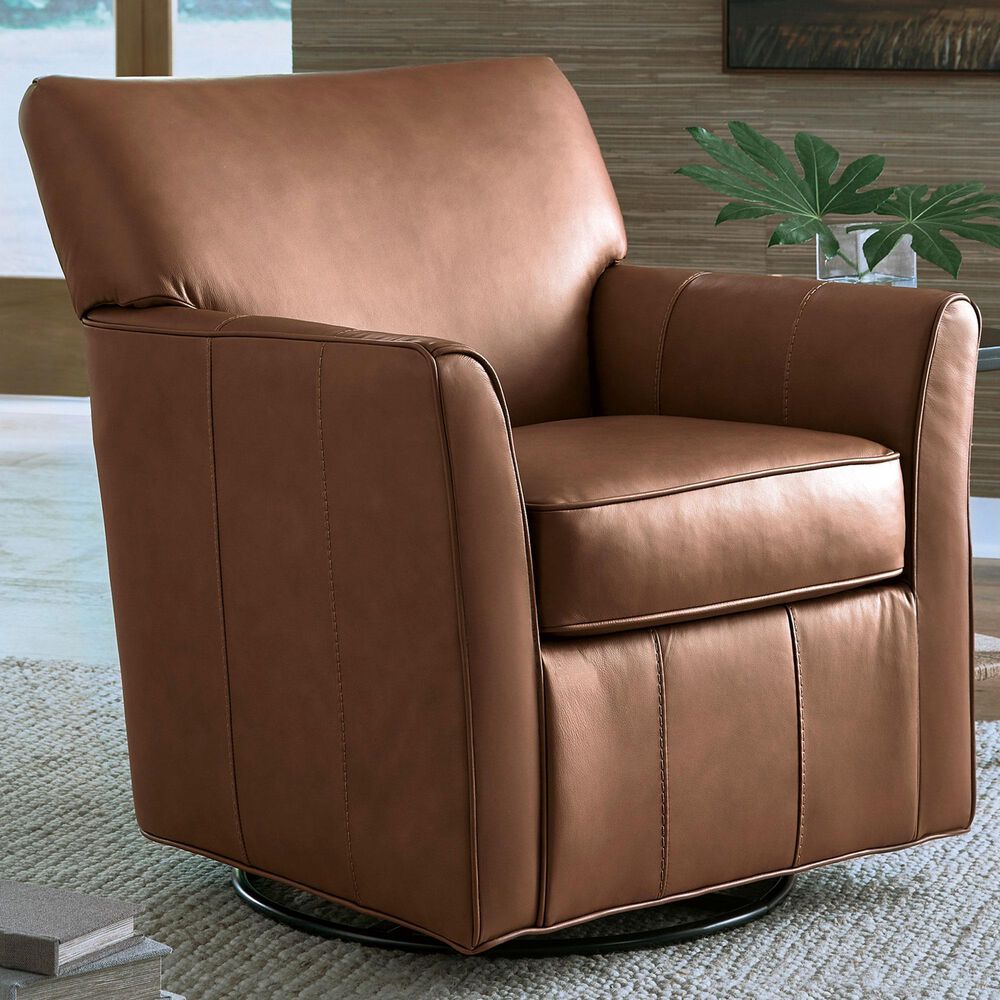 Ashley Braydunn Swivel Glider Accent Chair in Caramel, , large