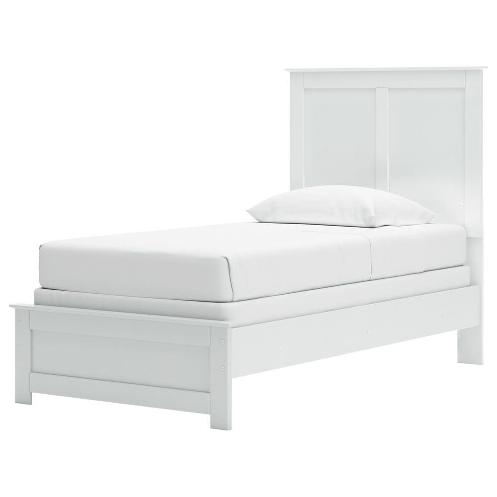 Ashley Bostwick Shoals Twin Panel Bed in White, , large