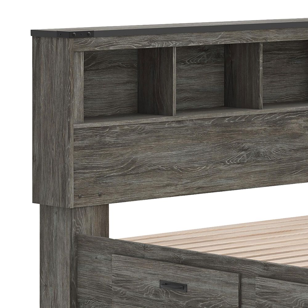 Ashley Frandern Full Bookcase Bed with Storage in Warm Gray, , large