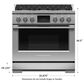 Fisher & Paykel 36" Professional Dual Fuel Range with Natural Gas in Stainless Steel, , large